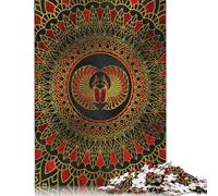Puzzle Scarabée égyptien 1000 pièces pour Adultes et Puzzle en Bois pour Amateurs de Puzzles 1000 pièces (75 x 50 cm)