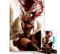 Puzzle Scarlet Fox Spirit de 1000 pièces pour Adolescents Puzzle Facile à Assembler et à découper pour Les vœux du Père Noël (38x52cm)