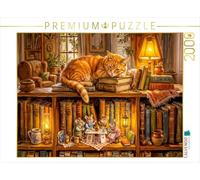 Puzzle · Schlafende Katze und Mäuse beim Abendkränzchen ALS Puzzle und