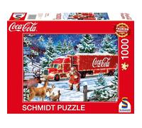 Puzzle Schmidt spiele - 57598 - Coca Cola Camion de Noël, 1000 pièces Puzzle, Coloré