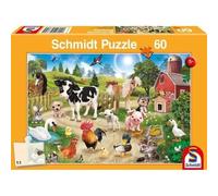 Puzzle - SCHMIDT SPIELE - Animal Club - 60 pièces - Animaux de la ferme - 36,1 x 24,3 cm