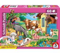 Schmidt-Spiele Puzzle enfant Animaux de la Ferme 56574 60 pièces en carton-pâte