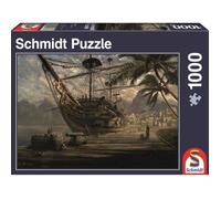 Puzzle - SCHMIDT SPIELE - Bateau au port - 1000 pièces - Nature morte et objets