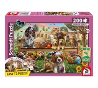 Puzzle Schmidt Spiele Dogs and Cats Picnic 200 pièces 43,2 x 29,1 cm Rose/Mauve