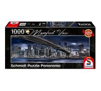 Puzzle - SCHMIDT SPIELE - New York, Dark Night - Architecture et monument - 1000 pièces - Adulte
