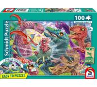 Schmidt-Spiele Puzzle 56527 Petits Dinosaures Grandes Aventures 100 pièces en carton d'herbe enfants
