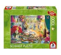 Schmidt-Spiele Puzzle 59789 – 1000 pièces, chat multicolore