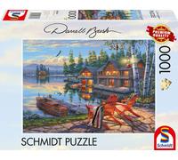 Puzzle - SCHMIDT SPIELE - Sur les rives du lac Loon, New York - 1000 pièces - Dès 12 ans