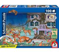 Schmidt-Spiele Puzzle enfant 56575 Visite Nocturne des Animaux 100 pièces carton-pâte