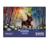 Puzzle Schnauzer 1000 Pièces pour Adultes Et Enfants, Jeu De Famille, Casse-tête Bambou Forêt Flower Cluster, Décoration Intérieure, Cadeau Enfant 70x50cm/1000pcs