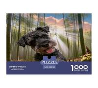 Puzzle Schnauzer Nain 1000 Pièces pour Adultes Et Enfants, Antistress, Développe La Concentration, Casse-tête Bambou Forêt, Décoration Intérieure, Cadeau Enfant 52x38cm/1000pcs