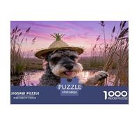 Puzzle Schnauzer Nain 1000 Pièces pour Adultes Et Enfants, Antistress, Développe La Concentration, Casse-tête Zone Humide, Décoration Intérieure, Idée Cadeau 38x26cm/1000pcs