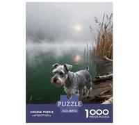 Puzzle Schnauzer Nain 1000 Pièces pour Adultes Et Enfants, Défiant Et Stimulant, Puzzles Bord du Lac, DéCoration, Cadeau Anniversaire 52x38cm/1000pcs