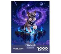 Puzzle Schnauzer Nain 1000 Pièces pour Adultes Et Enfants, Jeu D'Intelligence, Puzzle Île Flottante, Décoration Intérieure, Cadeau Adulte 52x38cm/1000pcs