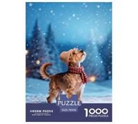 Puzzle Schnauzer Nain 1000 Pièces pour Adultes Et Enfants, Jeu D'Intelligence, Puzzles Champ de Neige, Home Decor, Cadeau Famille 70x50cm/1000pcs