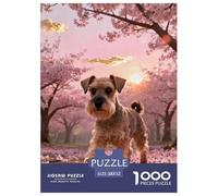 Puzzle Schnauzer Nain 1000 Pièces pour Adultes Et Enfants, Jeu en Famille, Jeu Éducatif, Puzzles Fleur de Cerisier, Décoration Intérieure, Cadeau Adulte 52x38cm/1000pcs
