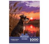 Puzzle Schnauzer Nain 1000 Pièces pour Adultes Et Enfants, Jeu en Famille, Jeu Éducatif, Puzzles Marais de Roseaux, Home Decor, Cadeau Enfant 38x26cm/1000pcs