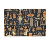 Puzzle Sculptures égyptiennes 1000 Pièces pour Adolescents Puzzles Créatif en Bois Jouet Jeu Familial Difficulté Défi （75×50cm）