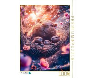 Puzzle · Se Faire des câlins ? Les capybaras appellent ça Le Quotidien | 1000 pièces · Format assemblé 64 × 48 cm · CALVENDO Puzzle