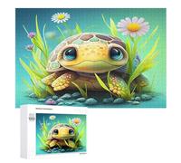 Puzzle Sea Tortue Puzzles pour AdultesPuzzles en Bois De 1000 Pièces Adultes Cadeaux Jeu Stimulant （75×50cm）