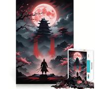 Puzzle Sekiro Lune Rouge 1000 pièces pour Adolescents, Jouet Mental Anti-Stress, découpe Premium, Cadeau Exquis (38x26cm)