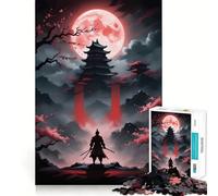 Puzzle Sekiro Lune Rouge de 1000 pièces pour Adolescents Jeu de réflexion et de création Collective Objet de Collection aux découpes nettes (38x52cm)