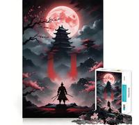 Puzzle Sekiro Lune Rouge pour Adolescents, 1000 pièces, stimule la mémoire, Offre Un Divertissement Relaxant et de qualité supérieure (50x75cm)