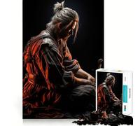 Puzzle Sekiro Samurai pour Adolescents, 1000 pièces, Jouet d'exercice Mental, Design Relaxant, Assemblage, Surprise de Noël (38x26cm)