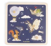 Filibabba - Wooden Sensory Puzzle - Little Adventurers (Fi-03828) Toy NEUF