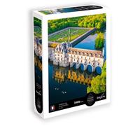 Sentosphère Puzzle 7107 – 1000 pièces Château de Chenonceau, 7 couleurs, Toucher soyeux