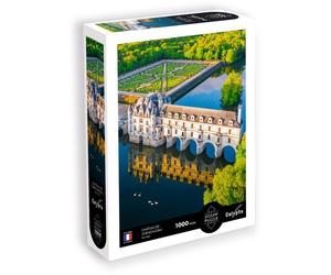 Puzzle - SENTOSPHERE - Calypto - 1000 pièces - Château de Chenonceau - Touraine - Toucher soyeux - Dès 9 ans