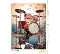 Puzzle · Sérénade de Vagues Pastel | Un concert abstrait de percussions sur un miroir d'eau… · 1000 pièces · Format assemblé 64 × 48 cm · CALVENDO Puzzle