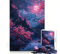 Puzzle Serene Neon Nights 1000 pièces pour Adolescents Améliore la mémoire, se détend, Bords précis, Cadeau créatif (38x26cm)