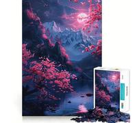 Puzzle Serene Neon Nights 1000 pièces pour Adolescents Améliore la mémoire, se détend, Bords précis, Cadeau créatif (38x26cm)
