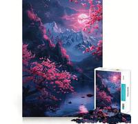 Puzzle Serene Neon Nights 1000 pièces pour Adolescents, Jeu de logique mentale, évasion apaisante, Objet de Collection aux Bords Fins (50x75cm)
