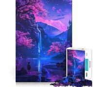 Puzzle Serene Neon Nights pour Adultes, 1000 pièces, Jeu de logique Clair, Loisirs, découpe Parfaite, Cadeau créatif (38x26cm)