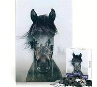 Puzzle Sérénité Cheval Sauvage pour Adultes, 1000 Pièces, Stratégie, Réflexion, Évasion, Assemblage Précis, Idée Cadeau (38x26cm)