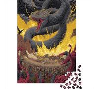 Puzzle Serpent à sonnettes géant pour Adultes,38x26cm/1000pcs,Jeu ÉduChatif,décoration De La Maison,Ambiances maléfiques