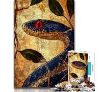 Puzzle Serpent d'or 1000 pièces pour Adultes et Adolescents, Anti-Stress, défi Difficile, renforce l'amour Entre Couples 38x26cm