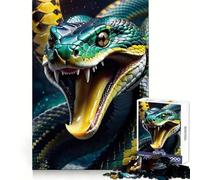 Puzzle Serpent Venimeux 1000 Pièces Adulte Stimulation Cérébrale, Détente, Assemblage Sécurisé, Cadeau de Noël Chaleureux (38x52cm)