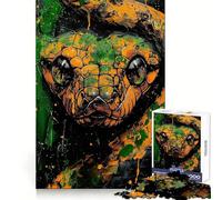 Puzzle Serpent Venimeux 1000 Pièces pour Adultes Jeu de Réflexion Intelligent Découpe Précise et Amusante Décoration Artistique (50x75cm)
