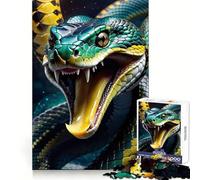 Puzzle Serpent Venimeux Toxique pour Adolescents 1000 Pièces Exercice Cognitif Apaisant et Ludique Bords Non Assourdissants Cadeau de Noël Idéal (50x75cm)