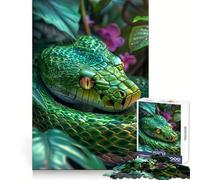 Puzzle Serpent Vert Tropical 1000 Pièces pour Adultes Développe la Logique Montage Facile et Fixation Sécurisée (38x52cm)