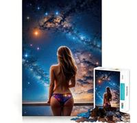 Puzzle Sexy Space Girl pour Adolescents 1000 pièces, Jeu de logique Fine, Passe-Temps Calme, pièce de Collection aux Bords Nets 50x75cm