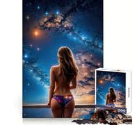 Puzzle Sexy Space Girl pour Adolescents, 1000 pièces, Jouet d'exercice Mental, activité à Domicile, découpe de précision, décoration Murale 38x26cm