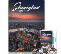 Puzzle Shanghai 1000 pièces pour Adultes et Adolescents, Jouets éducatifs et éducatifs, Jeux en Famille, Cadeau d'anniversaire, 38x26cm