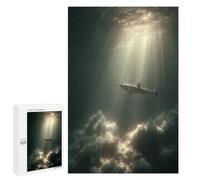 Puzzle Shark in The Ocean Depths, 1000 PCS, Activité Relaxante pour Adultes, comme Pause Créative pour Les Amateurs Patients, À La Maison