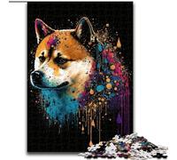 Puzzle Shiba Inu coloré de 1000 pièces pour Adultes et Adolescents, à partir de 14 Ans, décoration Murale, Cadeaux Uniques pour Anniversaire et Noël 26x38cm