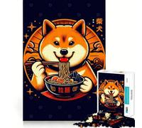 Puzzle Shiba Inu Ramen 1000 pièces pour Adolescents Collection Remember Upgrade Calm Mind Clear Cut Art 38x26cm