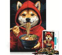 Puzzle Shiba Inu Ramen 1000 pièces pour Adolescents, Jouet Intelligent et Amusant, découpe précise, Cadeau de Noël 50x75cm